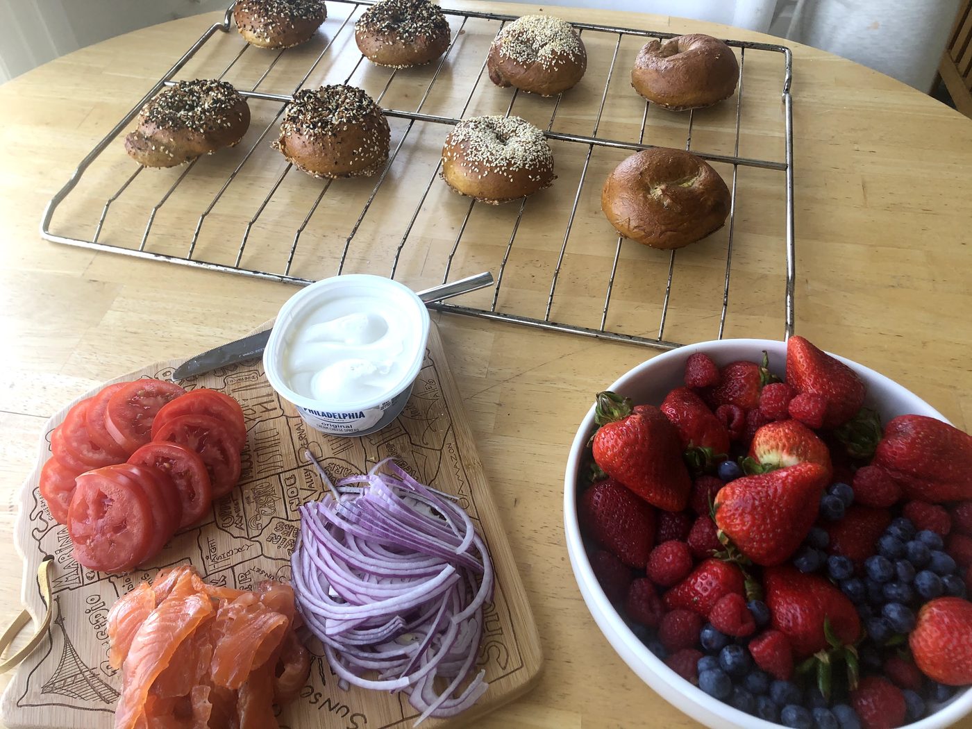 Homemade bagels
